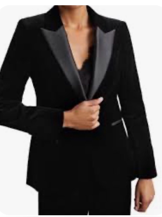 Reiss Myrtle Velvet Single-Breasted Blazer
